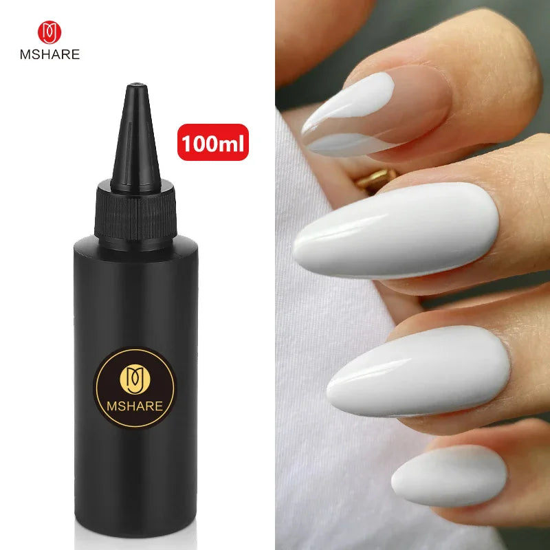 MSHARE 100ML Nail Gel Polish Soak Off UV LED Nails Vernis Semi Permanent Varnish Polish White Red Nail Gel Art