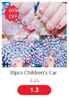 Children Press on Nails,24 Pcs Fake Nails Tips for Kids Acrylic Nails Pre-glue Full Cover Short False Nails Cute Fingernails